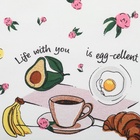 Кухонное полотенце «Доляна» Life with you, 28×46 см, 100% хлопок, рогожка 160 г/м² - Фото 5