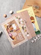 Набор кухонных полотенец Доляна «Светлой пасхи» 4 шт., 28×46 см, рогожка, 100% хлопок, 160 г/м² - Фото 3