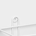 Полка для ванной, 5 крючков, 34×11,5×17 см, цвет белый - Фото 3