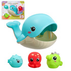 Игрушки для ванны световые эффекты «Поймай рыбку», ковш, брызгалки, в наборе 4 шт. - Фото 2