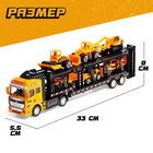 Грузовик металлический «Перевозчик», инерция, с 6 машинками - Фото 2