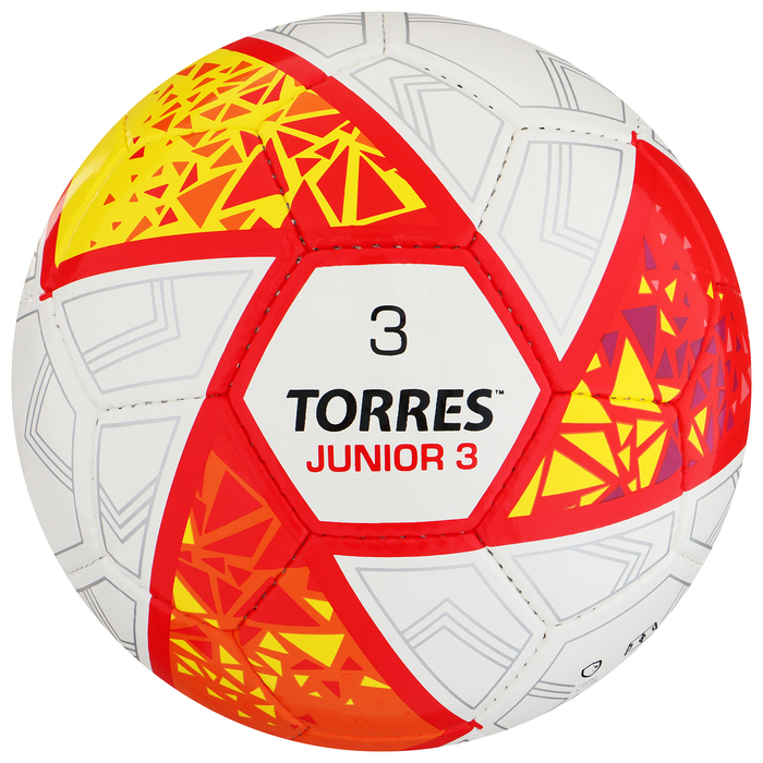 Мяч футбольный TORRES Junior-3 F323803, PU, ручная сшивка, 32 панели, р. 3 - Фото 1