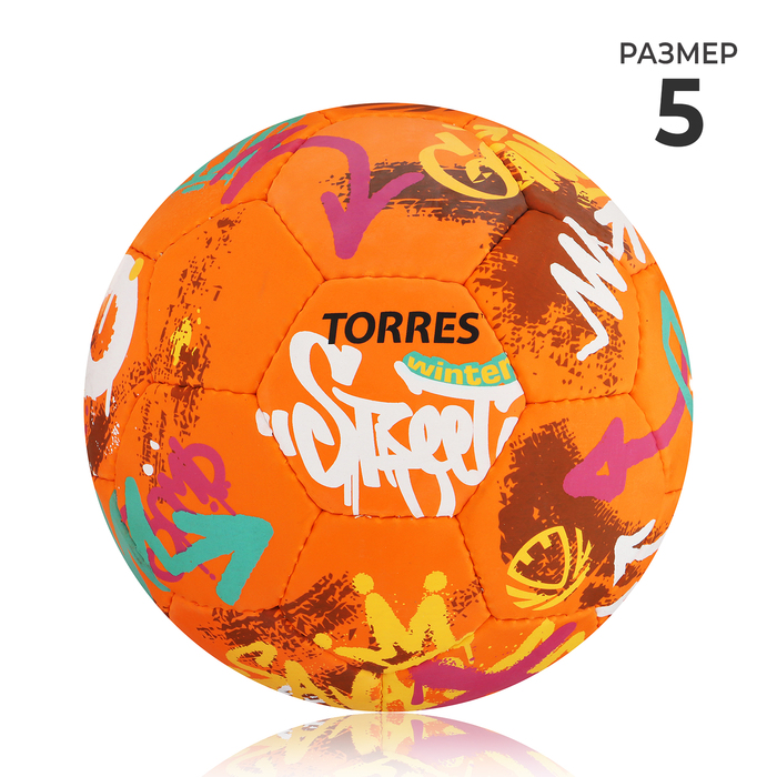 Мяч футбольный TORRES Winter Street F023285, резина, ручная сшивка, 32 панели, р. 5 - Фото 1