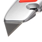 Нож универсальный трапециевидный 18 мм, фиксатор, 3 штуки запасных лезвий, Zinc-alloy, TOP - Фото 6