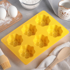 Форма силиконовая для выпечки Доляна «Цветы.Анютины глазки», 26×17×3 см, 6 ячеек, цвет МИКС - Фото 2