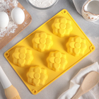 Форма силиконовая для выпечки Доляна «Цветы.Анютины глазки», 26×17×3 см, 6 ячеек, цвет МИКС - Фото 3