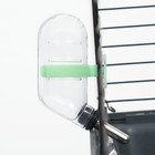 Поилка для грызунов с металлическим носиком, 60 мл, прозрачная с зелёным крплением - Фото 4
