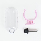 Поилка для грызунов с металлическим носиком, 60 мл, прозрачная с розовым крепление - Фото 9