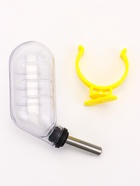 Поилка для грызунов, 60 мл, 12×4 см, с металлическим носиком, с жёлтым креплением, прозрачная - Фото 3