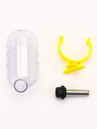 Поилка для грызунов, 60 мл, 12×4 см, с металлическим носиком, с жёлтым креплением, прозрачная - Фото 4