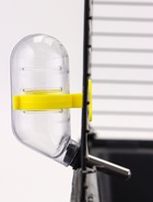 Поилка для грызунов, 60 мл, 12×4 см, с металлическим носиком, с жёлтым креплением, прозрачная - Фото 5