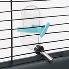 Поилка для грызунов с металлическим носиком, 60 мл, прозрачная с голубым крепление - Фото 4