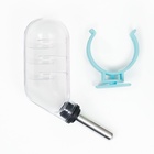 Поилка для грызунов с металлическим носиком, 60 мл, прозрачная с голубым крепление - Фото 8