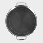 Кастрюля Hanna Knövell с крышкой, 10 л, d=25 см, h=18 см, толщина стенки 0.8 мм, дно ТРС, толщина дна 4.4 мм, 201 сталь, индукция, нержавеющая сталь - Фото 5