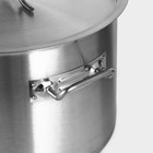 Кастрюля Hanna Knövell, 15 л, d=30 см, h=20 см, толщина 0.8 мм, дно ТРС, толщина дна 4.4 мм, 201 сталь, индукция - Фото 6