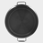 Кастрюля Hanna Knövell, 25 л, d=36 см, h=24 см, толщина стенки 0.8 мм, 201 сталь, с крышкой, индукция, дно ТРС, нержавеющая сталь - Фото 9