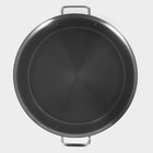 Кастрюля Hanna Knövell с крышкой, 35 л, d=40 см, h=26 см, толщина 1 мм, дно ТРС, толщина дна 4.6 мм, 201 сталь, индукция - Фото 9