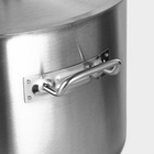 Кастрюля Hanna Knövell, 47 л, d=45 см, h=28 см, толщина 1 мм, дно ТРС, толщина дна 4.6 мм, 201 сталь, индукция - Фото 6