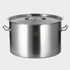 Кастрюля Hanna Knövell, 47 л, d=45 см, h=28 см, толщина 1 мм, дно ТРС, толщина дна 4.6 мм, 201 сталь, индукция - Фото 8