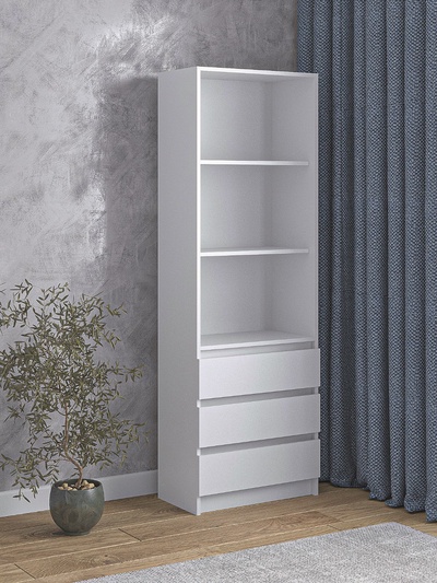 Стеллаж «Клик Мебель. Зара», 600×340×1790 мм, цвет белый