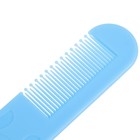 Набор для ухода за волосами: расческа и щетка «Цветочек»,  цвет голубой - Фото 4