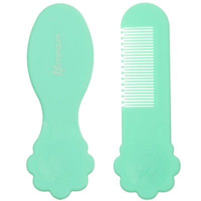 Расчёска детская, щётка для волос в наборе Крошка Я «Цветочек», бирюзовый