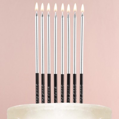 Свечи для торта «В твой особенный день», серебро, 8 шт.