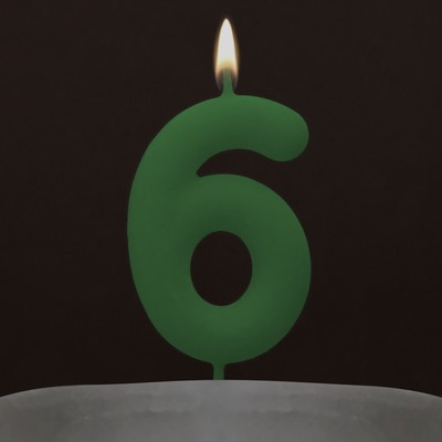 Свеча для торта, цифра «6», светится в темноте, 3.8×8 см