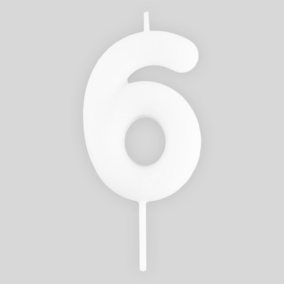 Свеча для торта, цифра «6», светится в темноте, 3.8×8 см