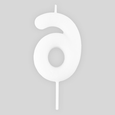 Свеча для торта, цифра «6», светится в темноте, 3.8×8 см