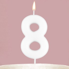 Свеча для торта, цифра «8» , светится в темноте, 4 х 10 см.