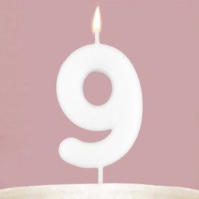 Свеча для торта, цифра «9» , светится в темноте, 4 х 10 см.