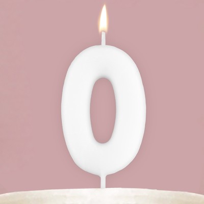 Свеча для торта, цифра «0», светится в темноте, 3.8×8 см