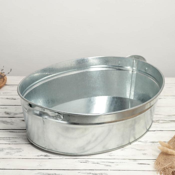 УЦЕНКА Таз овальный, 23 л, оцинкованный - Фото 1