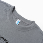 Футболка для мальчика,, цвет серый/лев, рост 140 - фото 25281697