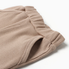 Комплект детский (футболка/штанишки), цвет темно-бежевый, рост 74-80 (9 -12 м) - Фото 4