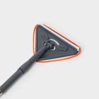 УЦЕНКА Щётка для окон Raccoon, фигурная, телескопическая стальная ручка 80(125) см, водосгон силикон 25 см, насадка из микрофибры 25×21×21 см - Фото 2