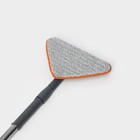 УЦЕНКА Щётка для окон Raccoon, фигурная, телескопическая стальная ручка 80(125) см, водосгон силикон 25 см, насадка из микрофибры 25×21×21 см - Фото 4