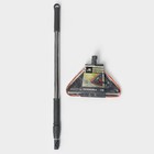 УЦЕНКА Щётка для окон Raccoon, фигурная, телескопическая стальная ручка 80(125) см, водосгон силикон 25 см, насадка из микрофибры 25×21×21 см - Фото 10