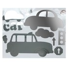 Наклейка интерьерная зеркальная "Транспорт" МИКС 48,2х30 см - Фото 2