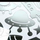 Наклейка интерьерная зеркальная "Транспорт" МИКС 48,2х30 см - Фото 3