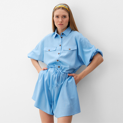 Комбинезон женский Minaku: Casual Collection, голубой размер 48