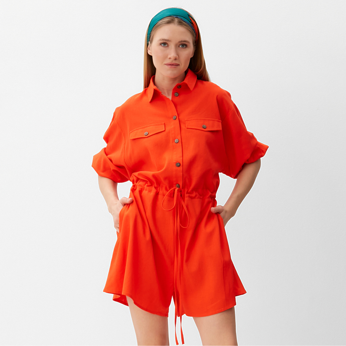 Комбинезон женский Minaku: Casual Collection цвет абрикосовый  р-р 46 - Фото 1