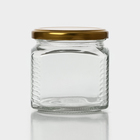 Набор стеклянных банок с золотистой крышкой и этикеткой, ТО-82, 390 мл, 6 шт - Фото 5