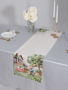 Дорожка пасхальная на стол «Этель. Кроличья ферма», 40×149 см, 100% хлопок, саржа 190 г/м², белая - Фото 4