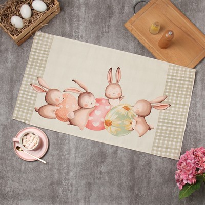 Полотенце Этель «Зайчата» 40×73 см, 100% хлопок, саржа 190 г/м²