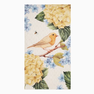 Полотенце кухонное «Этель. Гортензия», белое, 40×73 см