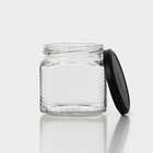 Набор стеклянных банок с черной крышкой и этикеткой, ТО-82, 390 мл, 6 шт - Фото 6