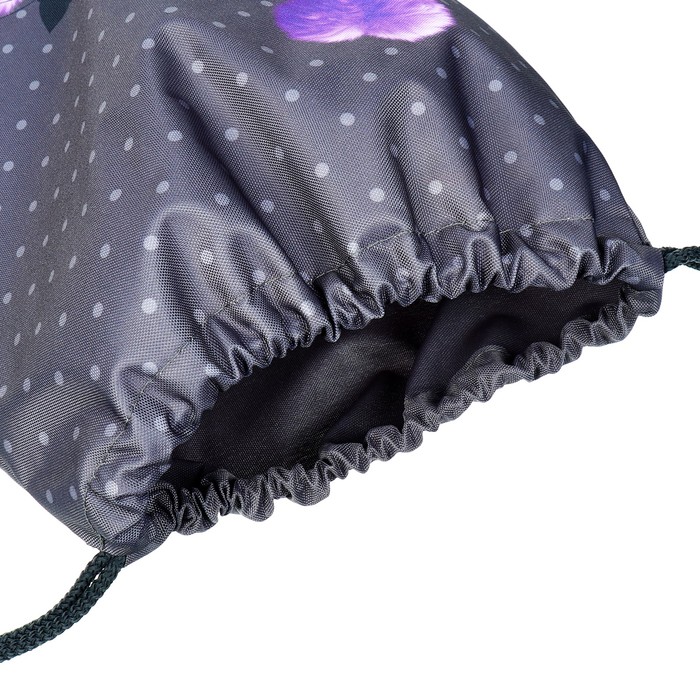 Мешок для обуви 435 х 360 мм, Stavia (плотность 600D с водоотталкивающей ПУ-пропиткой) "Черная кошка" лиловый