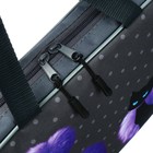 Папка с ручками текстильная А4, 370 х 280 х 60 мм, Stavia "Чёрная кошка" лиловый - Фото 3